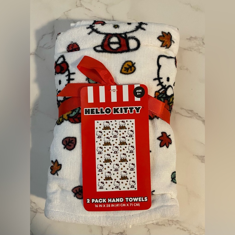 HELLO KITTY HAND TOWELS 2 PACK